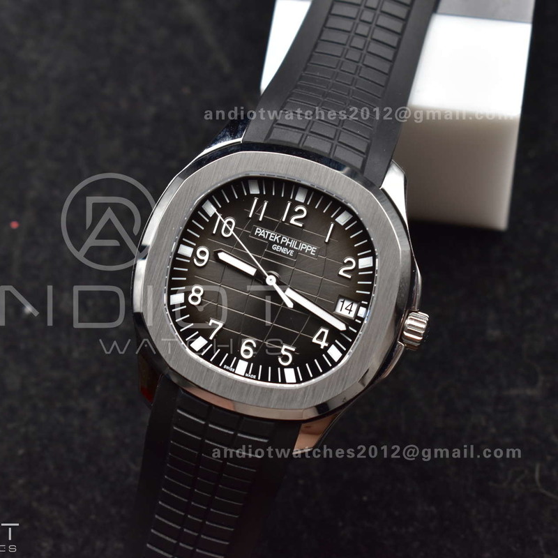 Aquanaut 5167A SS ZF 1:1 Best Edition Black Dial on Black Rubber Strap 324CS V3